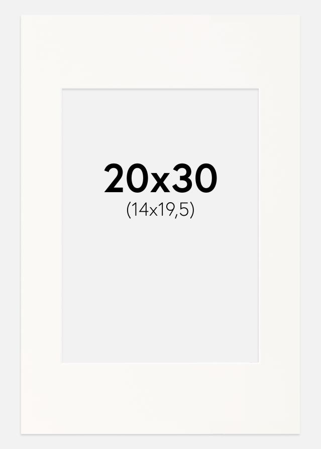 Paspatuuri Antique White (Valkoinen keskus) 20x30 cm (14x19,5)