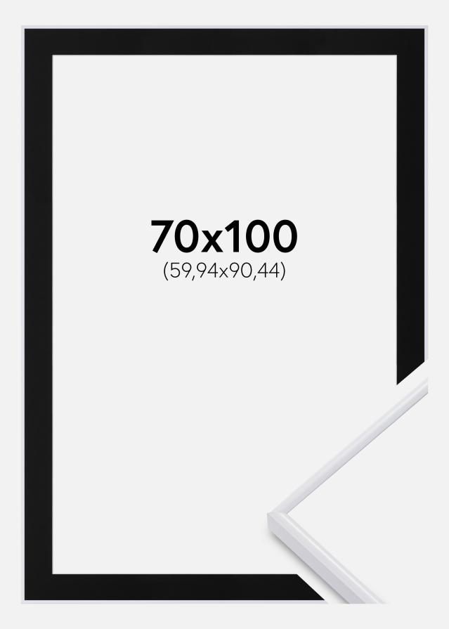 Kehys Visby Musta 70x100 cm - Passepartout Musta 24x36 tuumaa