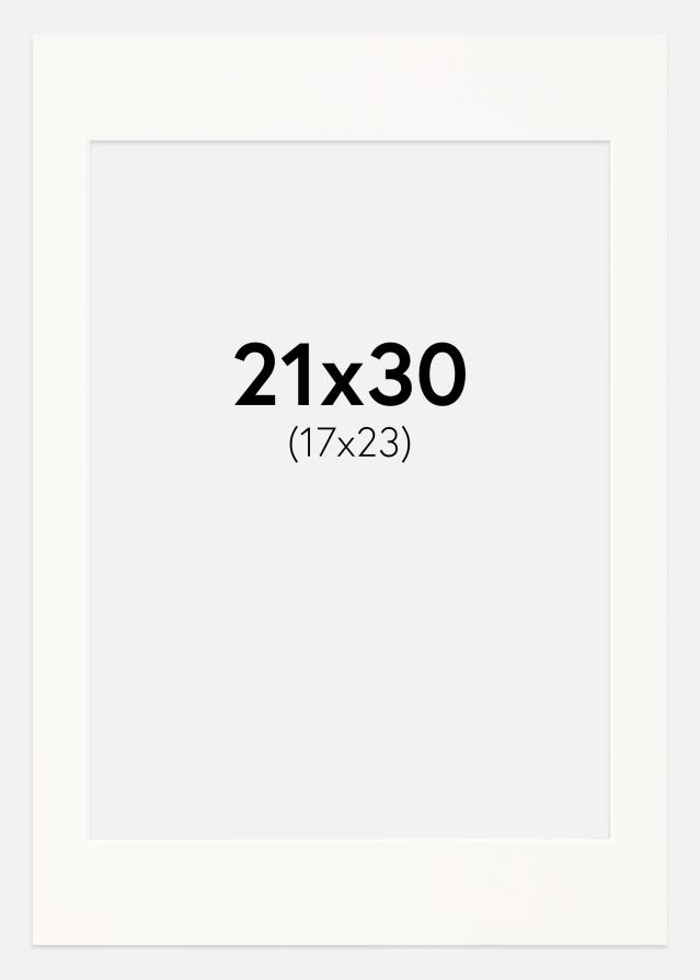 Paspatuuri Antique White (Valkoinen keskus) 21x30 cm (17x23)