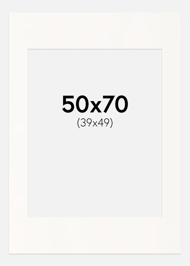 Paspatuuri Antique White (Valkoinen keskus) 50x70 cm (39x49)