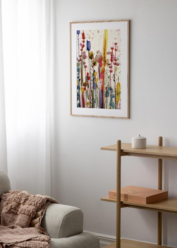 Kehys Kapea Tammi Akryylilasi 32x32 cm