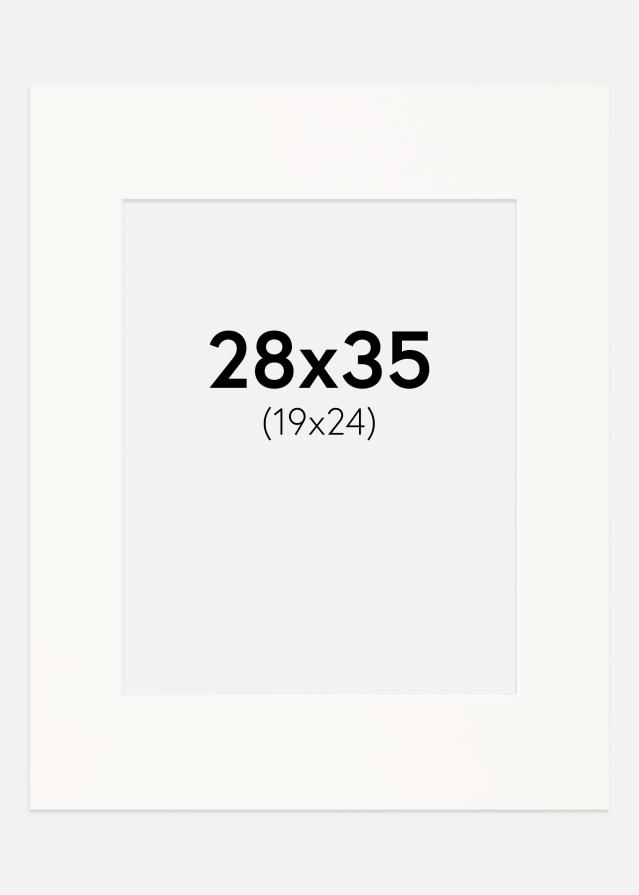 Paspatuuri Antique White (Valkoinen keskus) 28x35 cm (19x24)