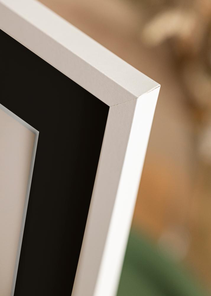 Kehys Trendy Valkoinen 20x25 cm - Passepartout Musta 15x20 cm