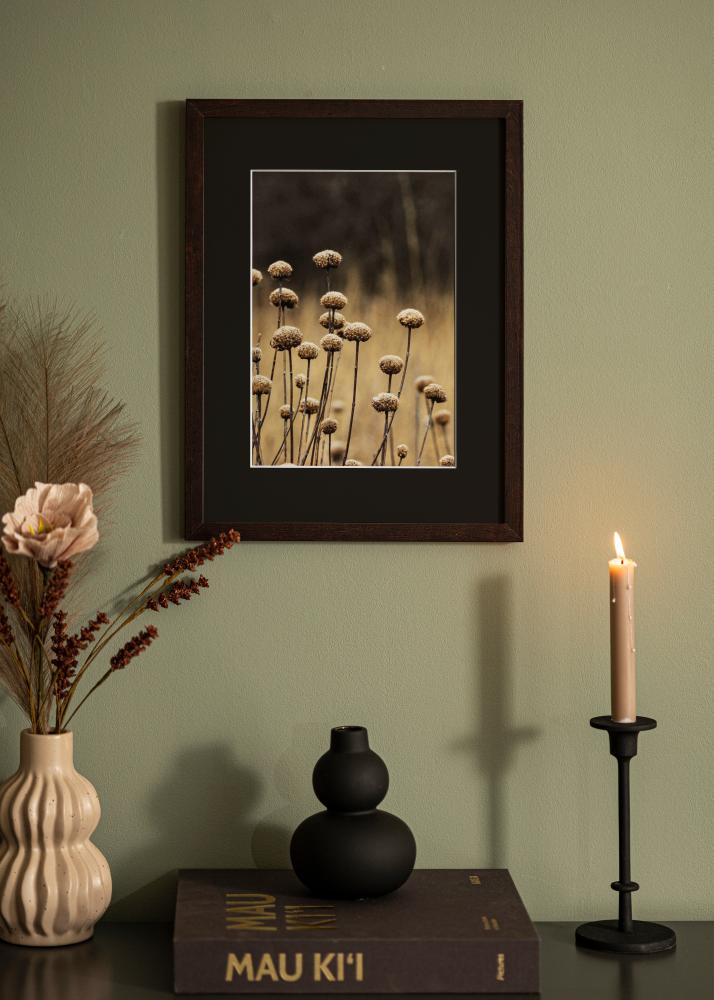 Kehys Selection Saksanpähkinä 13x18 cm - Passepartout Musta 9x12 cm