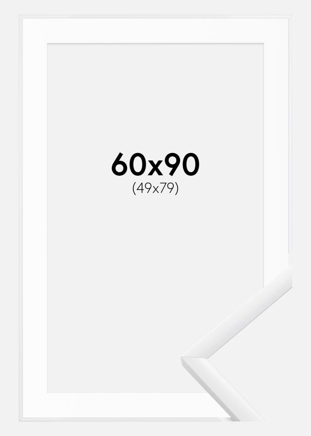 Kehys New Lifestyle Valkoinen 60x90 cm - Passepartout Valkoinen 50x80 cm
