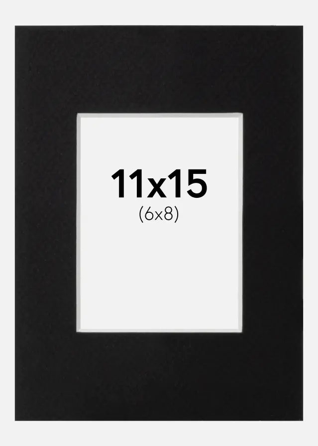Paspatuuri Musta Standard (Valkoinen Keskus) 11x15 cm (6x8)