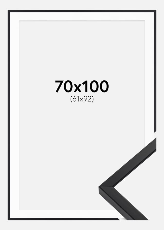Kehys E-Line Musta 70x100 cm - Passepartout Valkoinen 62x93 cm
