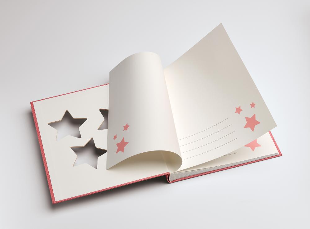 Estrella Vauva Vaaleanpunainen - 28x30,5 cm (50 Valkoista sivua / 25 lehteä)