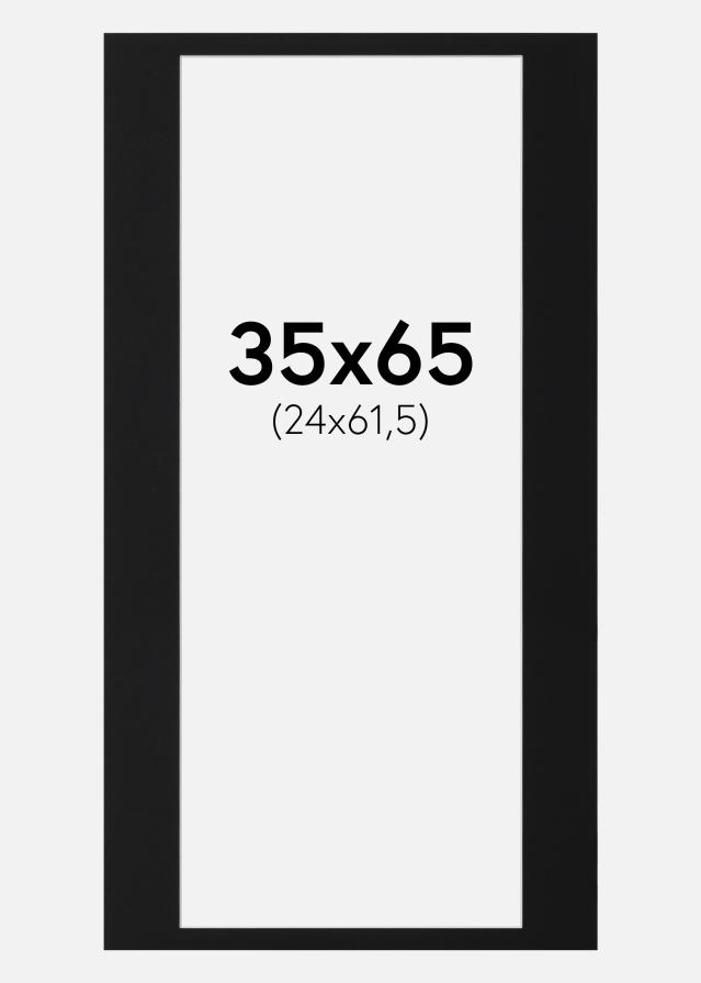 Paspatuuri Musta Standard (Valkoinen keskus) 35x65 cm (24x61,5)