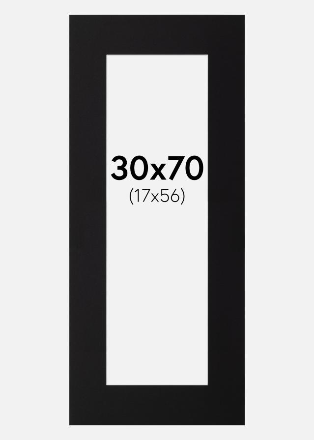 Paspatuuri Musta Standard (Valkoinen Keskus) 30x70 cm (17x56)