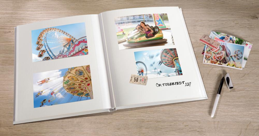 Monza Itsestäänkiinnittyvä Sininen - 25x30 cm (30 Valkoista sivua / 15 lehteä)