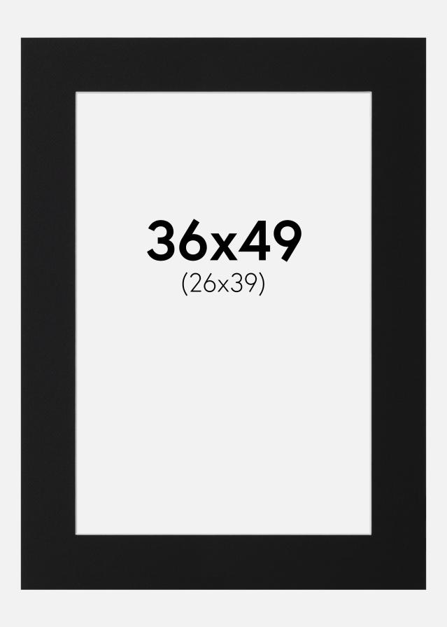 Paspatuuri Musta Standard (Valkoinen keskus) 36x49 cm (26x39)
