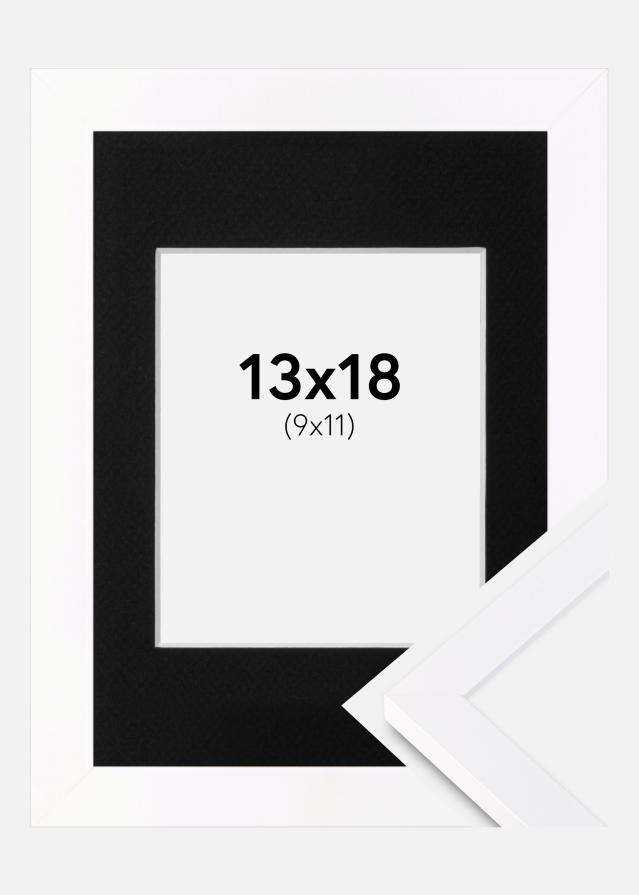 Kehys Selection Valkoinen 13x18 cm - Passepartout Musta 10x12 cm