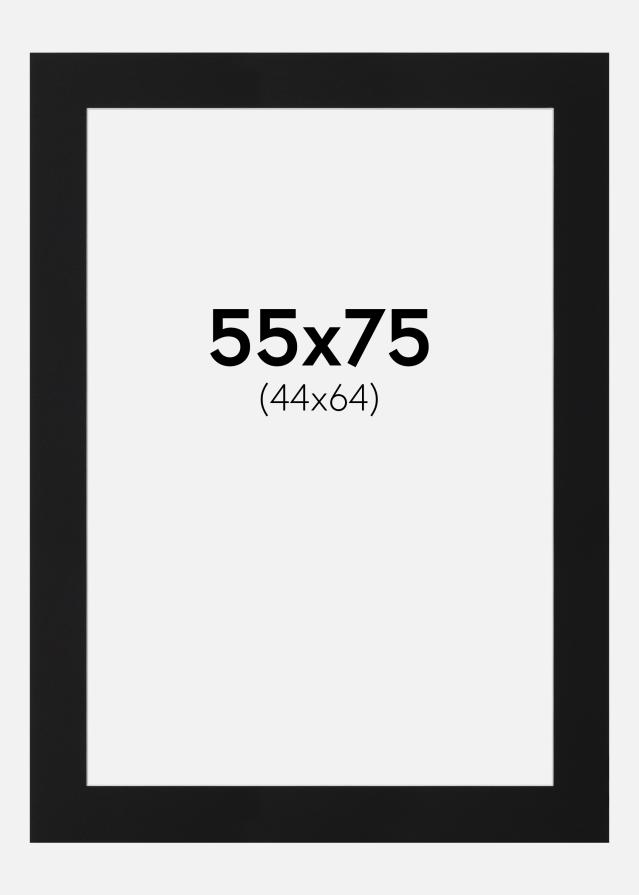 Paspatuuri Musta Standard (Valkoinen keskus) 55x75 cm (44x64)