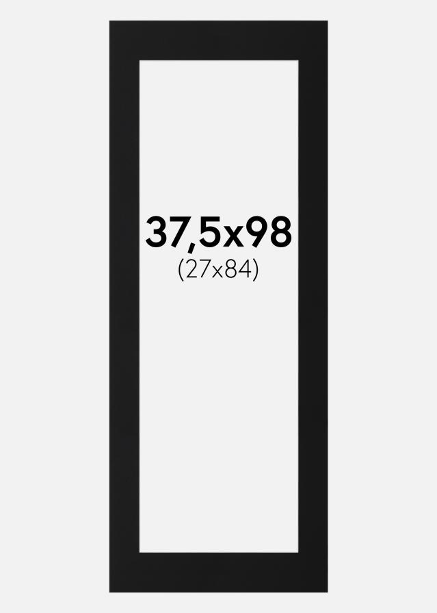 Paspatuuri Musta Standard (Valkoinen keskus) 37,5x98 cm (27x84)