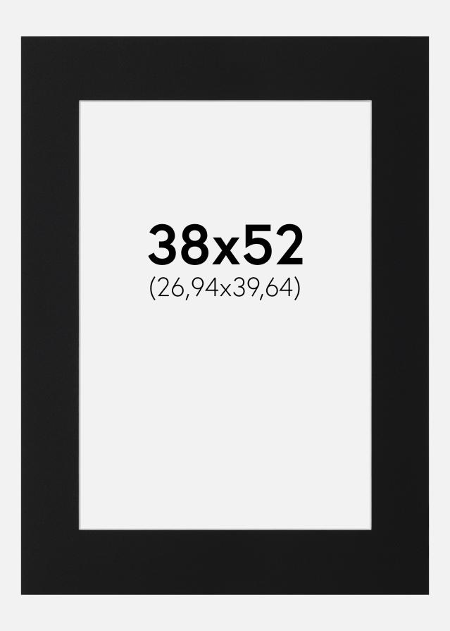 Paspatuuri Musta Standard (Valkoinen keskus) 38x52 cm (26,94x39,64)