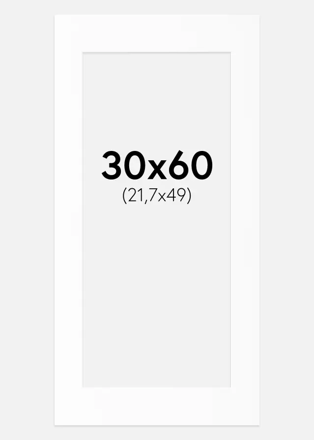 Paspatuuri Canson Valkoinen (Valkoinen keskus) 30x60 cm (21,7x49)