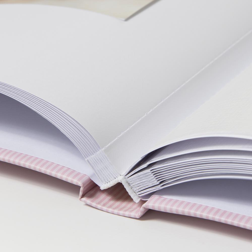 Vauva-albumi Alison Vaalenpunainen 24x24 cm (40 Valkoista sivua / 20 lehteä)