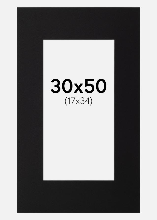 Paspatuuri Musta Standard (Valkoinen Keskus) 30x50 cm (17x34)