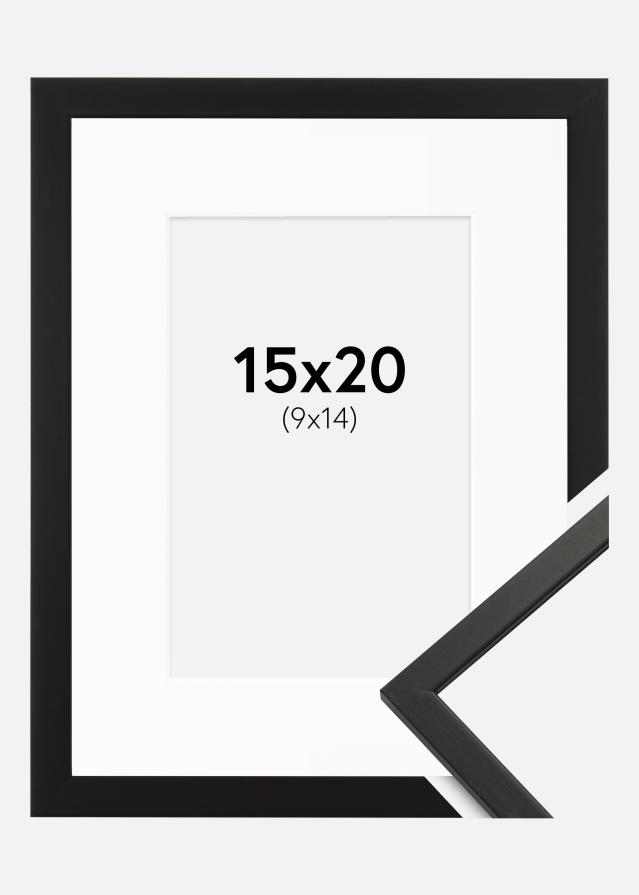 Kehys Edsbyn Musta 15x20 cm - Passepartout Valkoinen 10x15 cm
