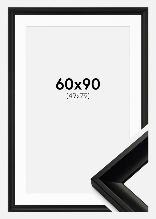 Kehys Öjaren Musta 60x90 cm - Passepartout Valkoinen 50x80 cm