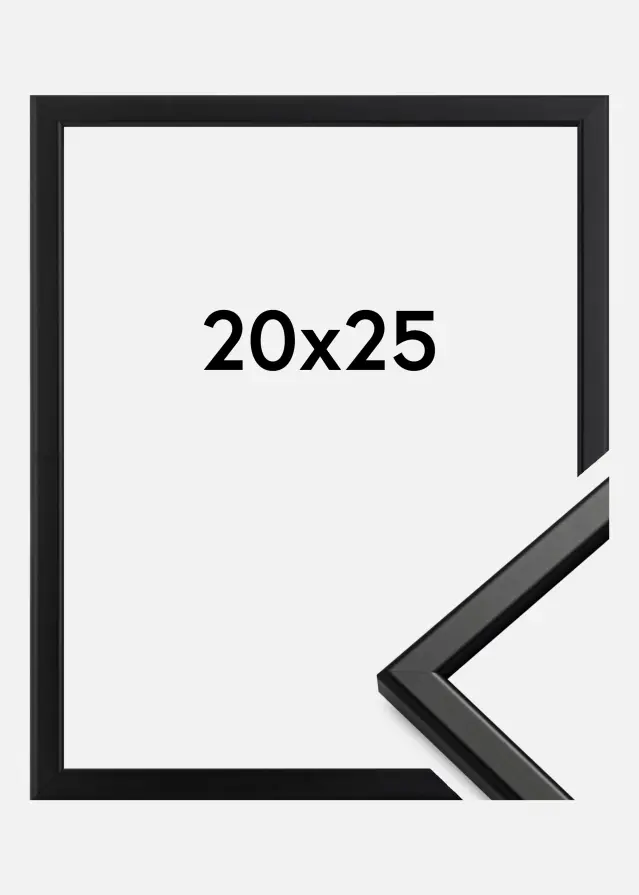 Kehys Slim Matta heijastamaton lasi Musta 20x25 cm