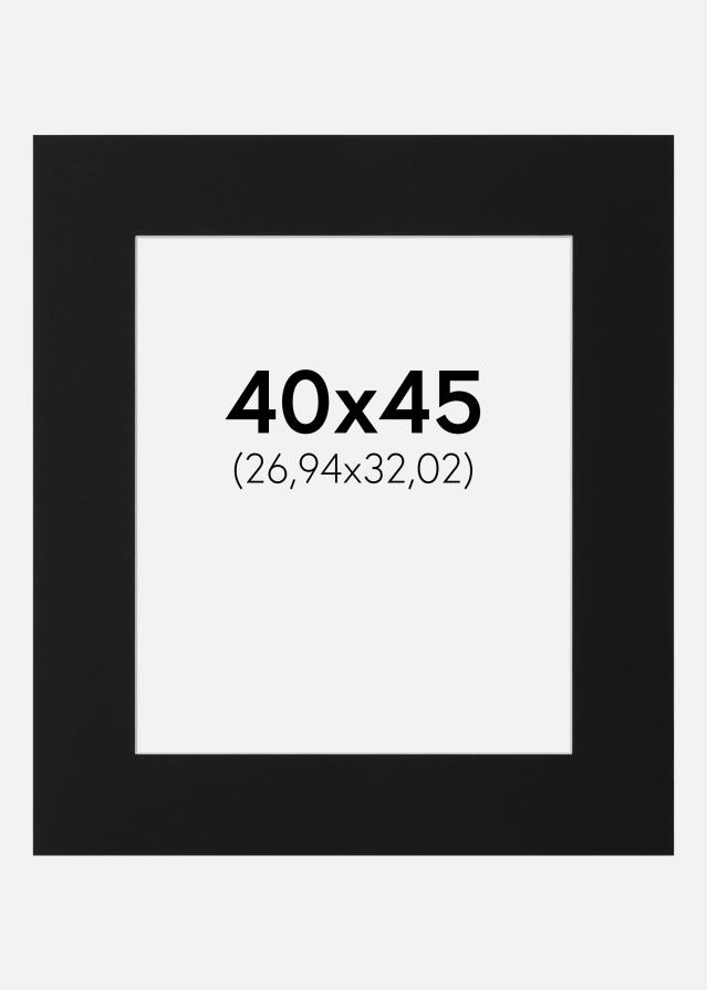 Paspatuuri Musta Standard (Valkoinen keskus) 40x45 cm (26,94x32,02)