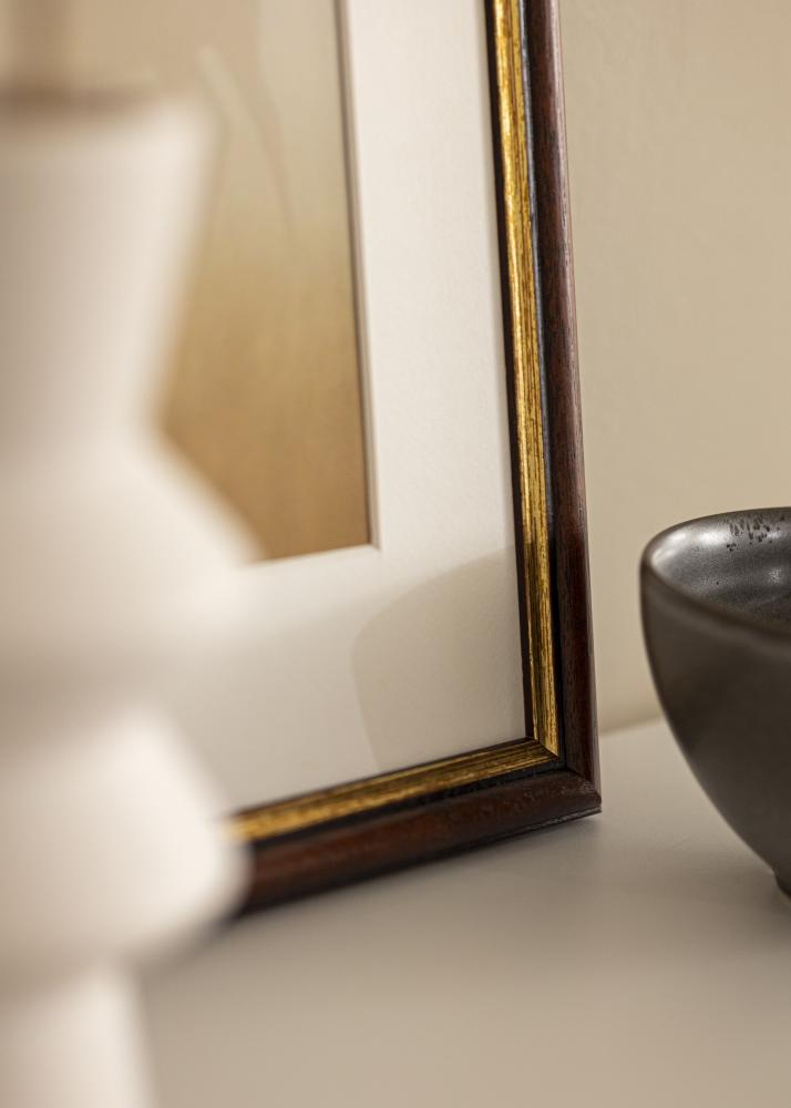 Kehys Siljan Ruskea 45x45 cm - Passepartout Valkoista 14x14 inches