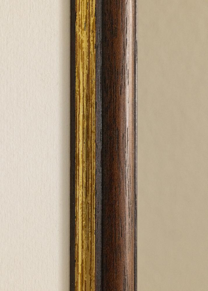 Kehys Siljan Ruskea 45x45 cm - Passepartout Valkoista 14x14 inches