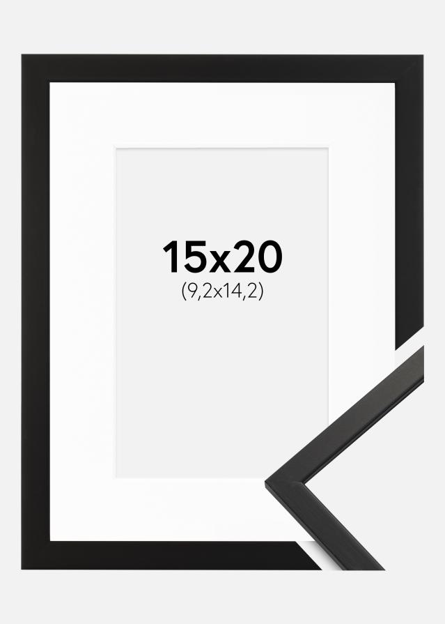 Kehys Edsbyn Musta 15x20 cm - Passepartout Valkoinen 4x6 tuumaa