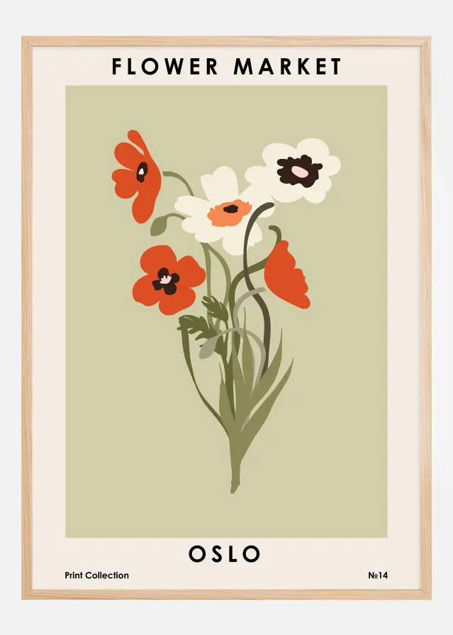 Flower Market Oslo Juliste