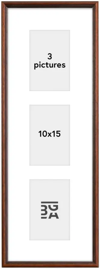 Horndal Kollaasikehys I Saksanpähkinä - 3 Kuvalle (10x15 cm)