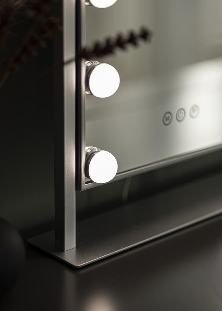 KAILA Meikkipeili Hollywood 12 Hopeanvärinen 30x41 cm