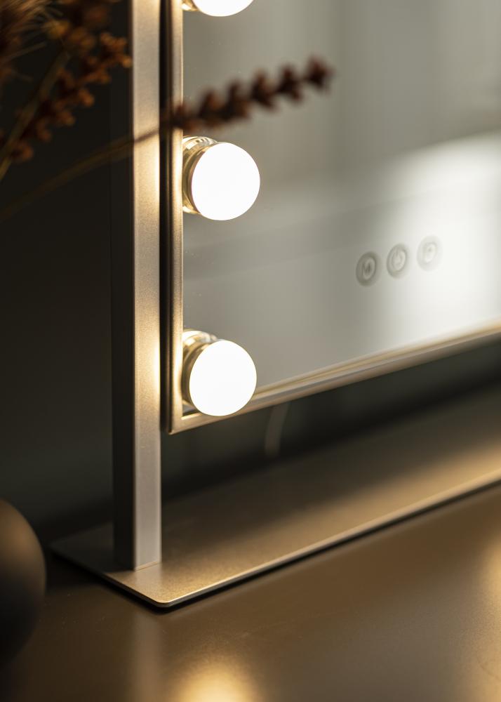 KAILA Meikkipeili Hollywood 12 Hopeanvärinen 30x41 cm