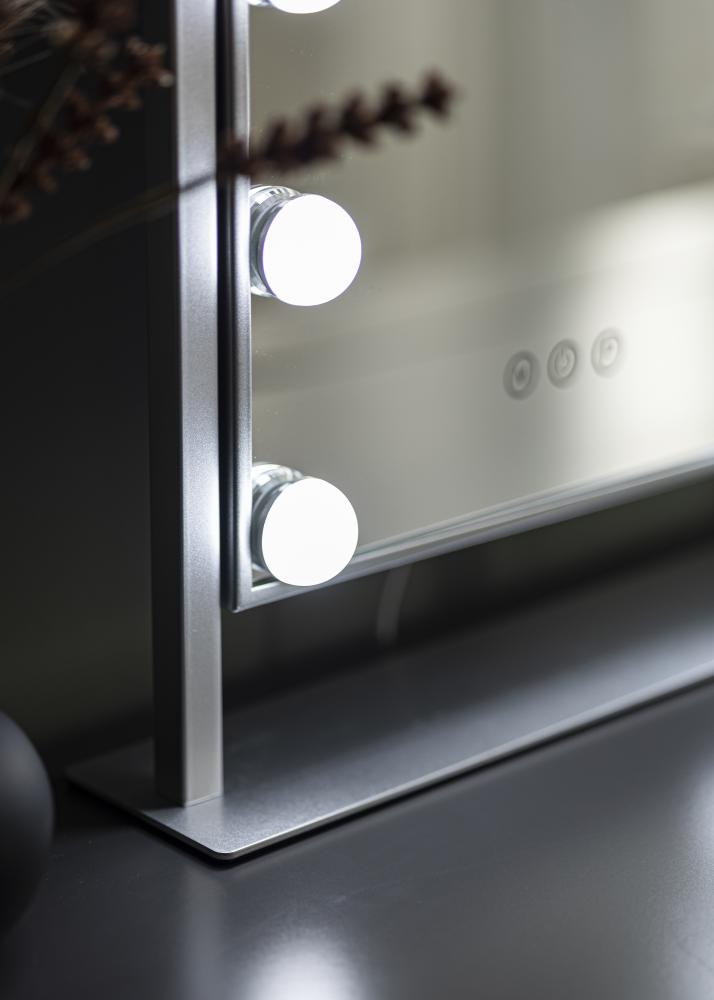 KAILA Meikkipeili Hollywood 12 Hopeanvärinen 30x41 cm