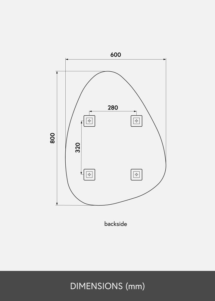 KAILA Peili Shape I Dark Bronze 60x80 cm
