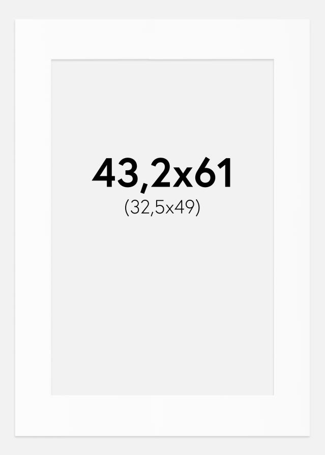 Passepartout Valkoinen Standard (Valkoinen keskus) 43,2x61 cm (32,5x49)