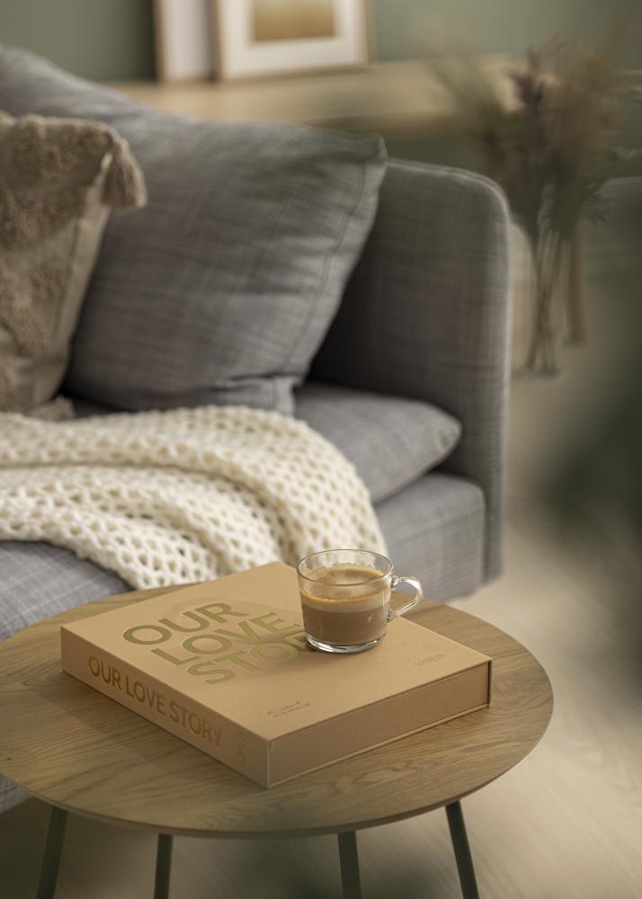 KAILA OUR LOVE STORY Manilla - Coffee Table Photo Album (60 Mustaa sivua)