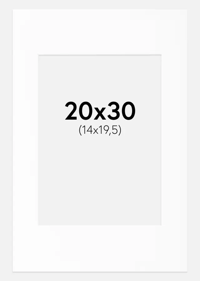 Paspatuuri Valkoinen Standard (Valkoinen keskus) 20x30 cm (14x19,5)