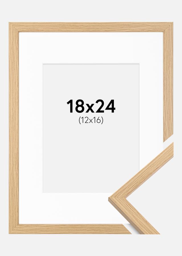 Kehys Galant Tammi 18x24 cm - Passepartout Valkoinen 13x17 cm