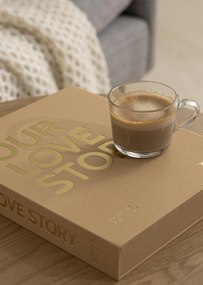 KAILA OUR LOVE STORY Manilla - Coffee Table Photo Album (60 Mustaa sivua)