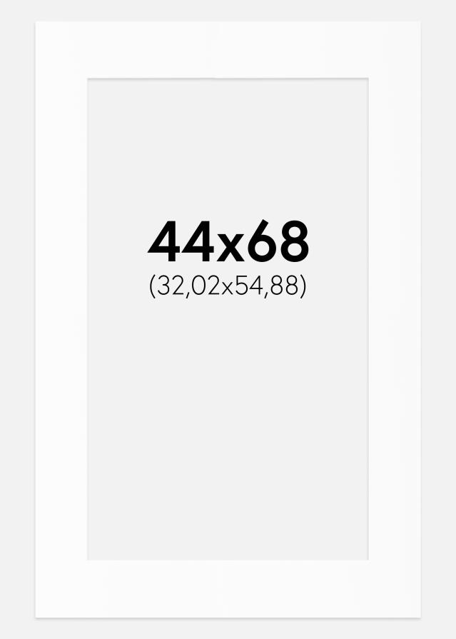 Passepartout Valkoinen Standard (Valkoinen keskus) 44x68 cm (32,02x54,88)