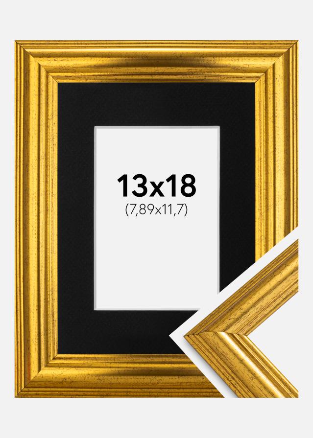 Kehys Västkusten Kulta 13x18 cm - Paspatuuri Musta 3,5x5 tuumaa
