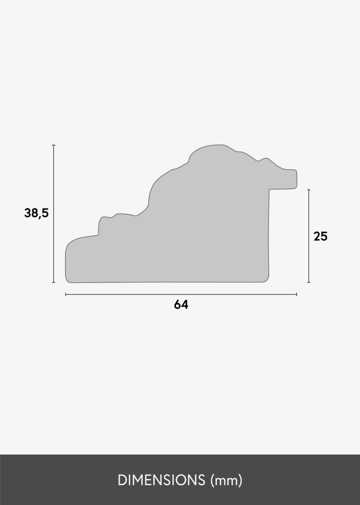 Kehys Odin Kulta/Musta - Vapaavalintainen Koko