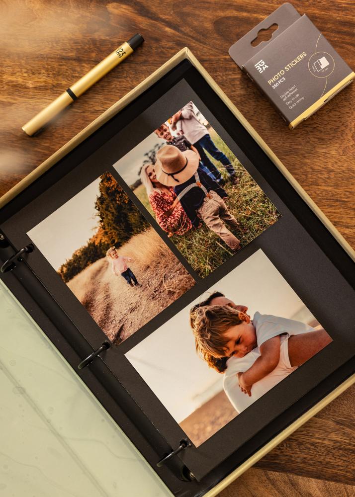 KAILA XOXO Vanilla - Coffee Table Photo Album (60 Mustaa sivua / 30 lehteä)