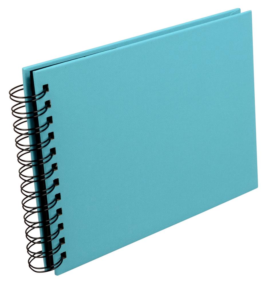 Fun Kierrealbumi Turkoosi - 23x17 cm (40 Mustaa sivua / 20 lehteä)