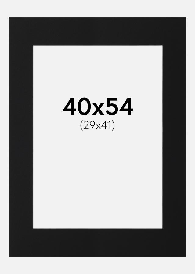 Paspatuuri Musta Standard (Valkoinen keskus) 40x54 cm (29x41)