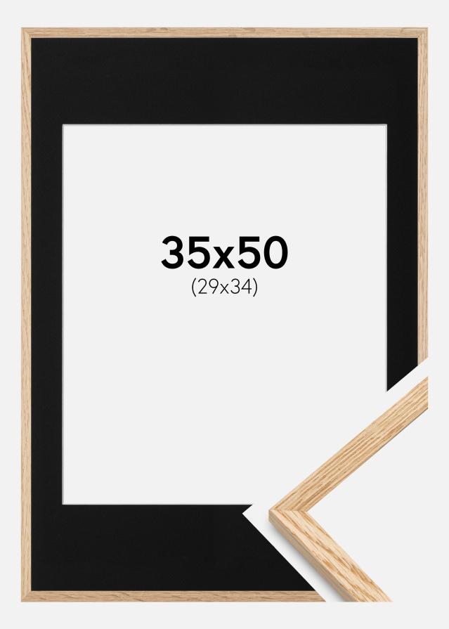 Kehys Kapea Tammi 35x50 cm - Paspatuuri Musta 30x35 cm