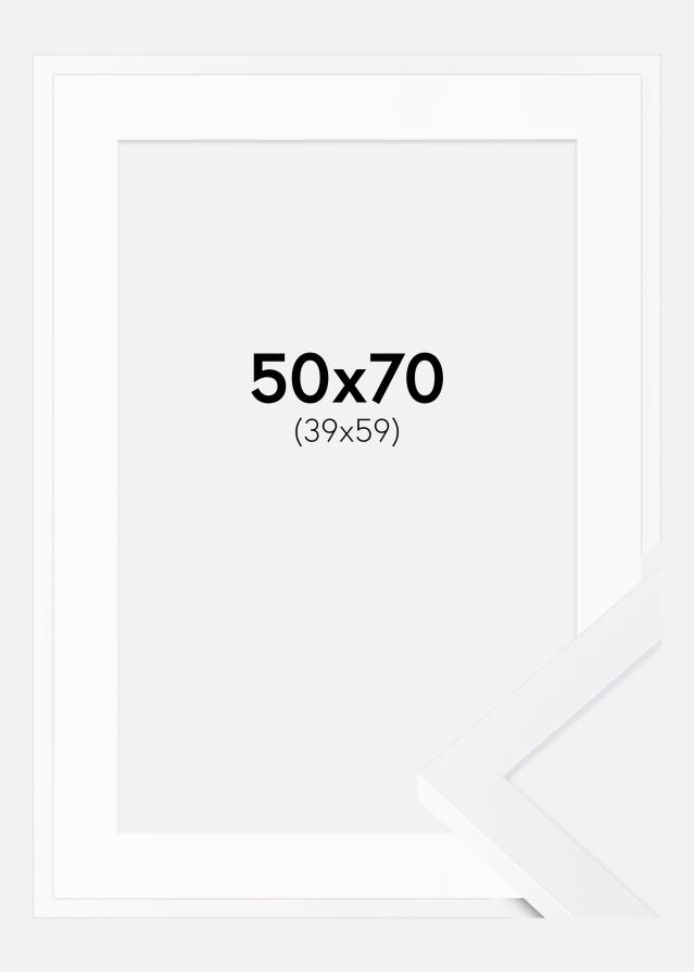 Kehys Selection Valkoinen 50x70 cm - Passepartout Valkoinen 40x60 cm