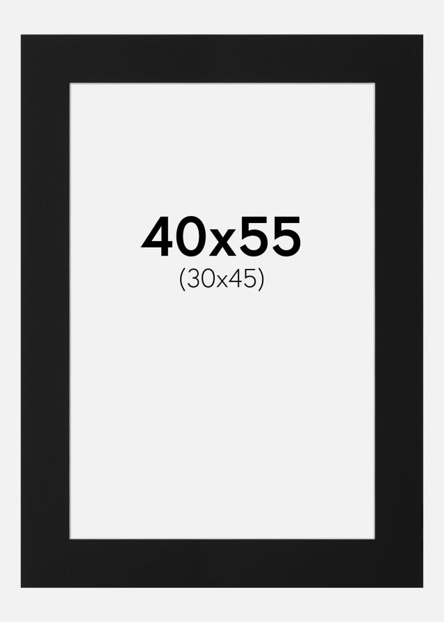 Paspatuuri Musta Standard (Valkoinen keskus) 40x55 cm (30x45)